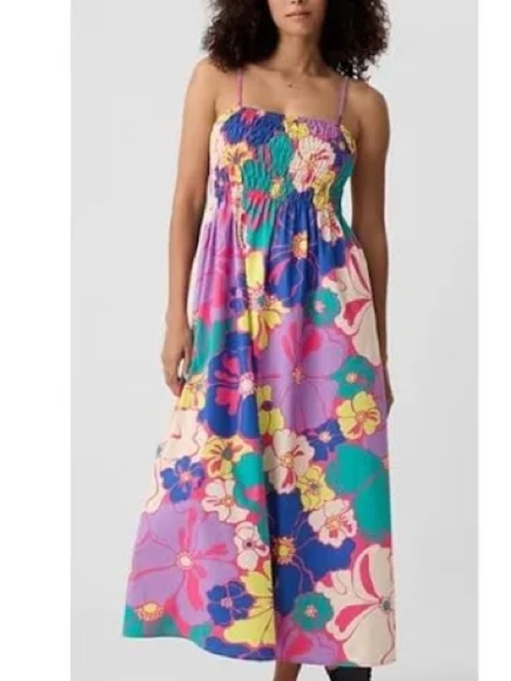 GAP Women’s New w Tags Floral Smocked Midi Dress Size S